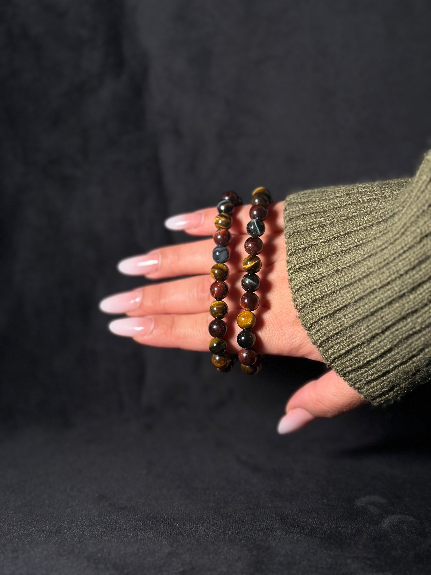 Bracciale Triplo Occhio Falco, Tigre, Bue - Protezione stabilità e coraggio
