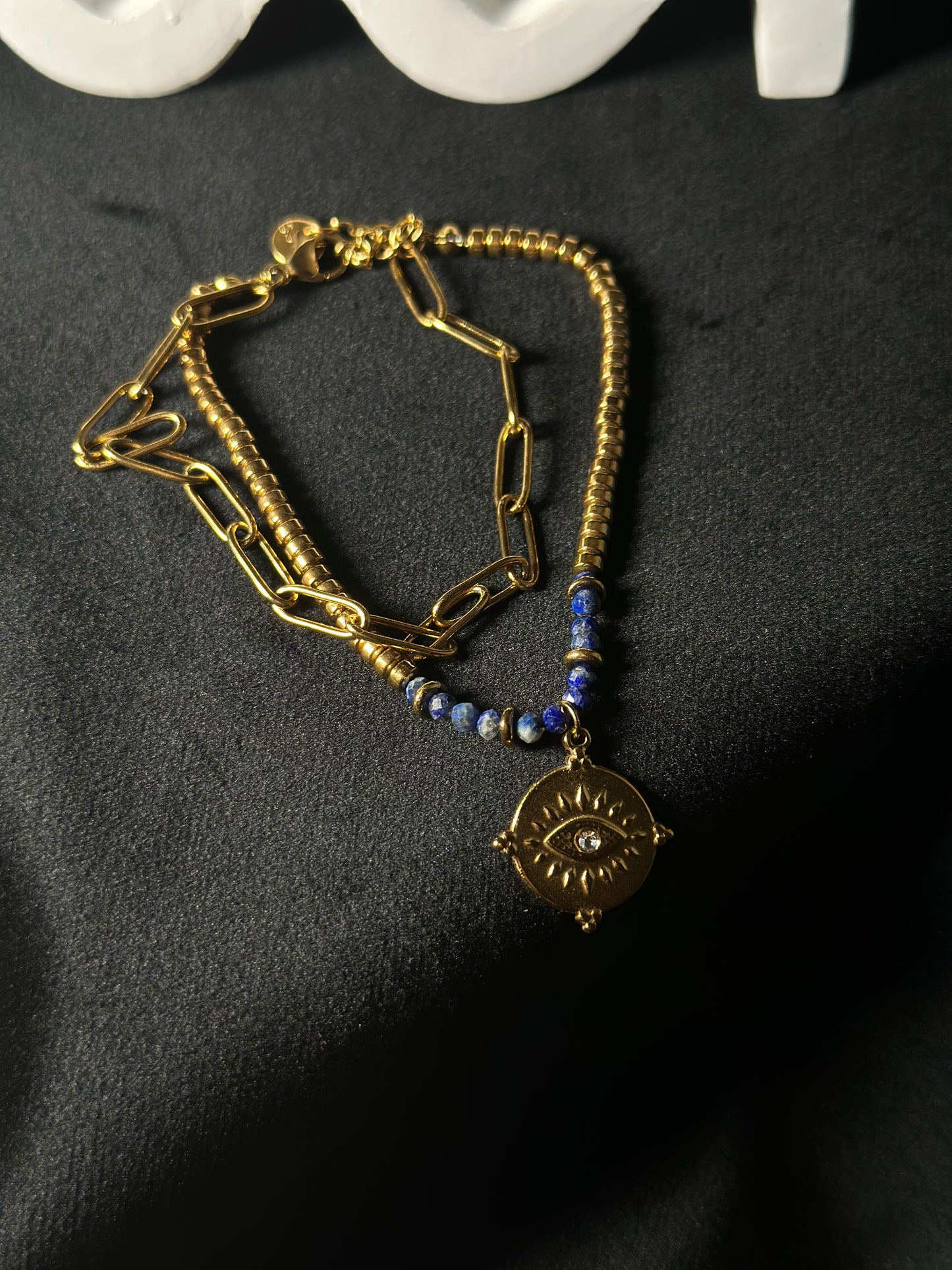 Bracciale Sodalite Acciaio Gold