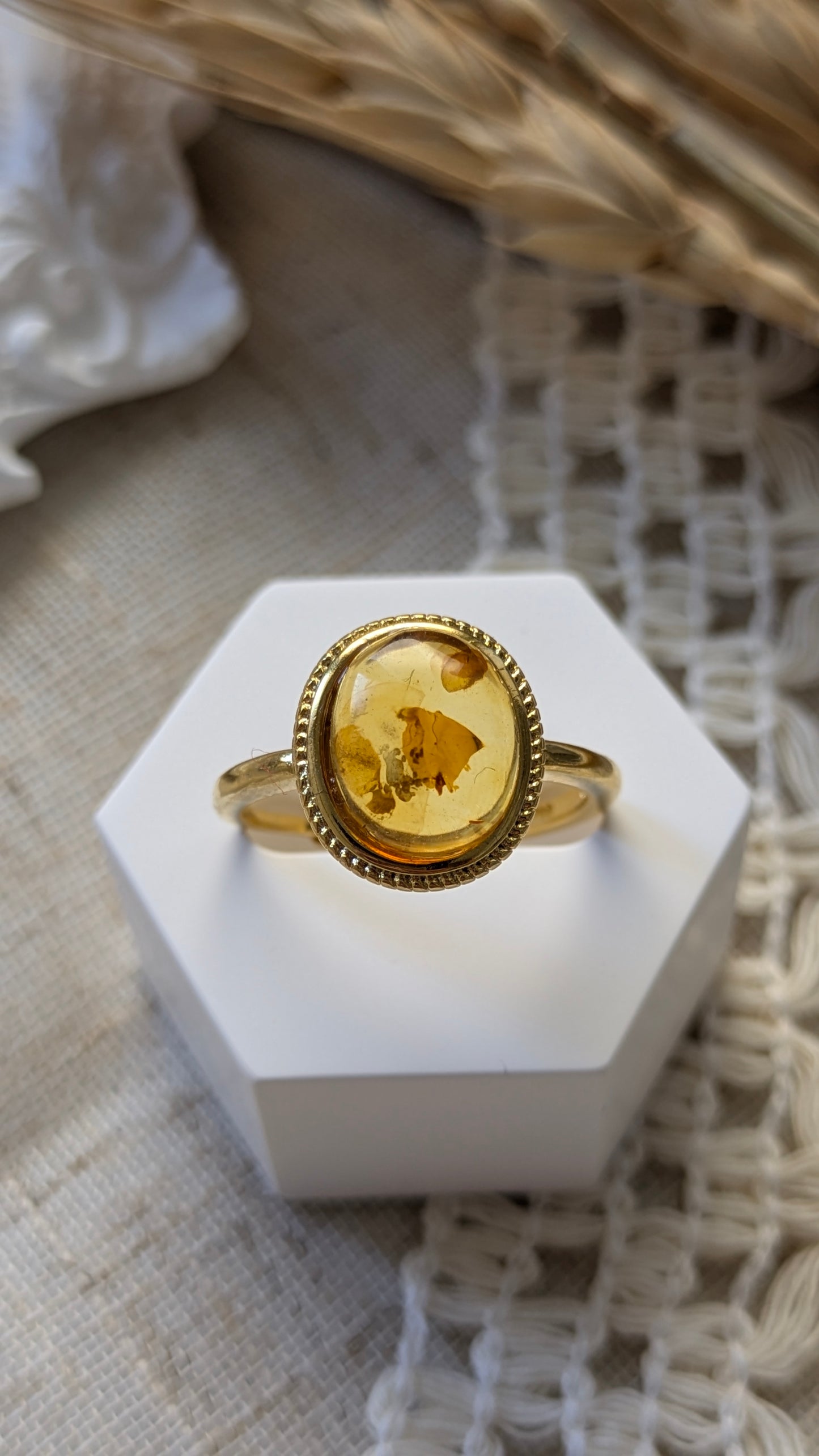 Anello Ambra Gold