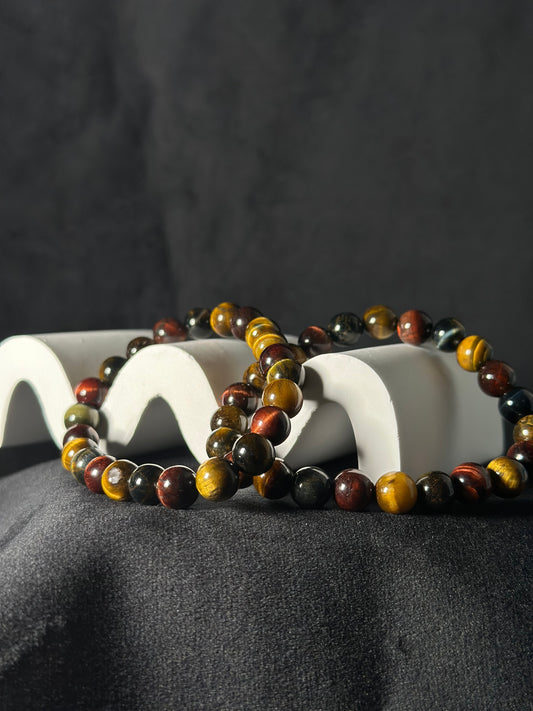 Bracciale Triplo Occhio Falco, Tigre, Bue - Protezione stabilità e coraggio