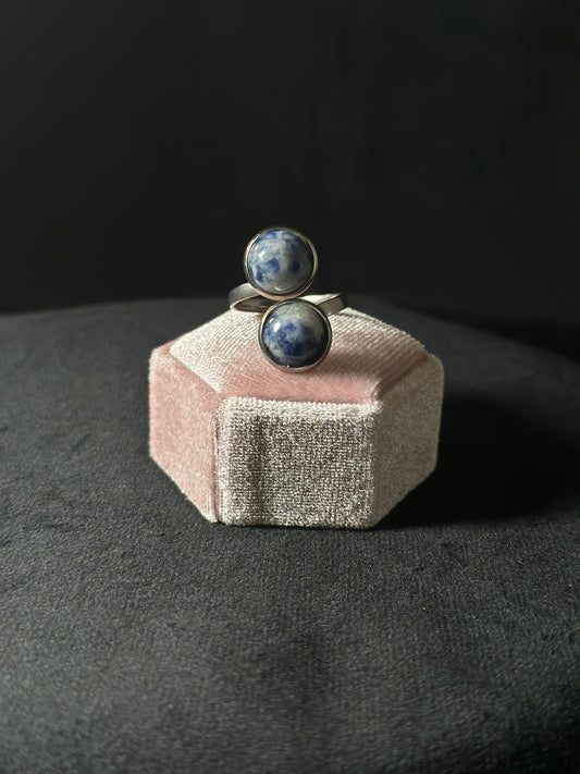 Anello Sodalite (ACCIAIO)