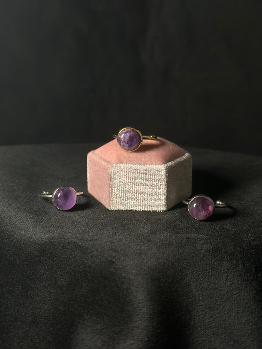 Anello Ametista (ACCIAIO)