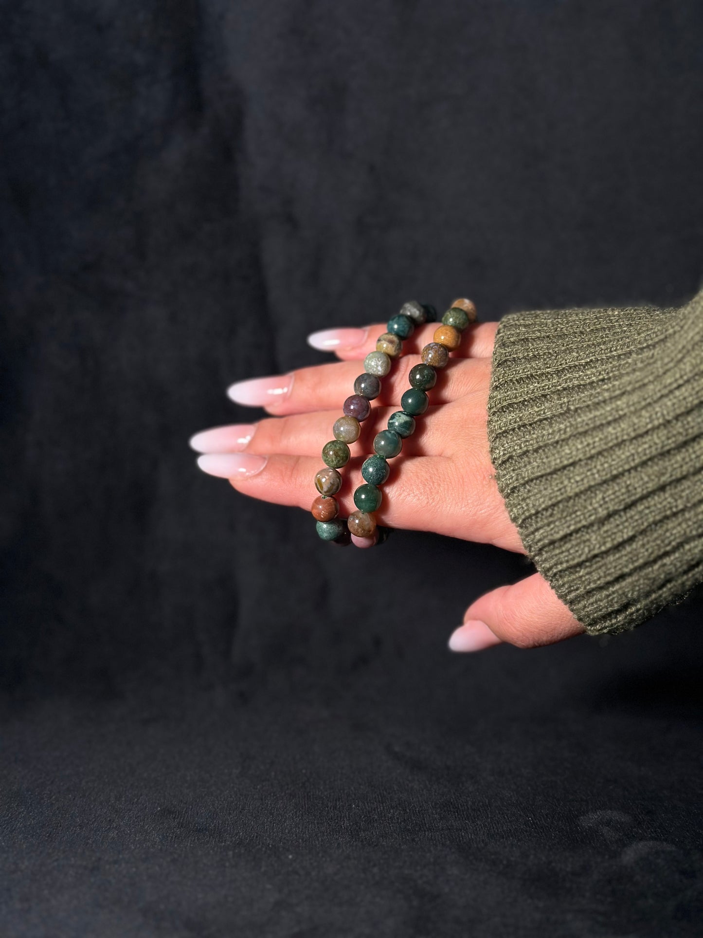 Bracciale Diaspro Oceano - Allevia stress e Calma