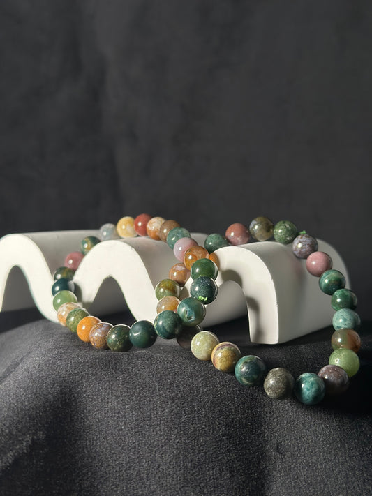 Bracciale Diaspro Oceano - Allevia stress e Calma