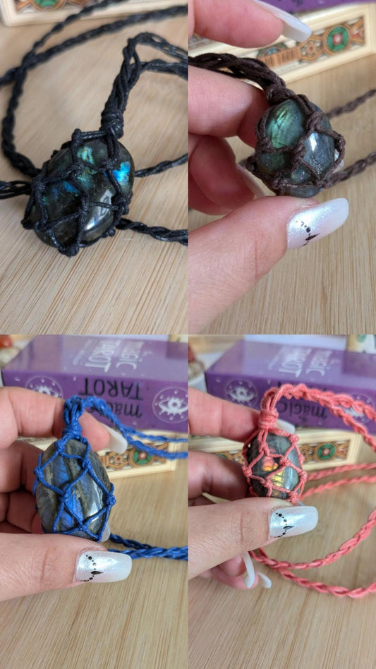 Collana intrecciata Labradorite