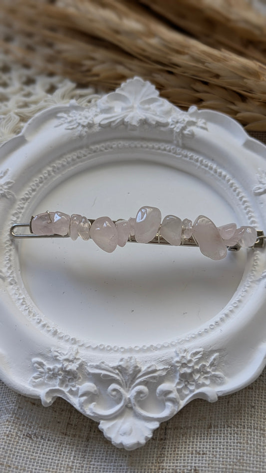 Fermaglio Quarzo Rosa - Intreccidichiara