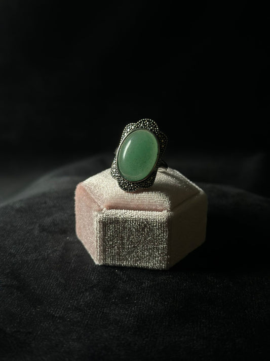 Anello Avventurina Verde Big - Intreccidichiara