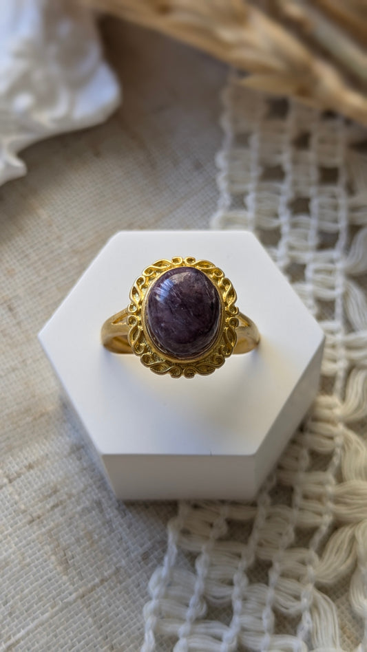 Anello Charoite GOLD